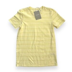 Everlane Women's Size S Organic Cotton Striped Yellow T-Shirt NWT